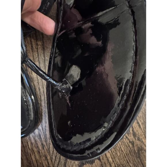 Tory Burch Miller Patent Leather Thong Sandals Black Sz 8.5 - Picture 7 of 15